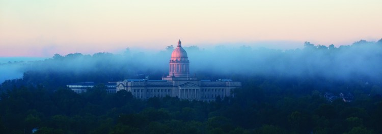 the state capitol building in Frankfort, the Kentucky state capital