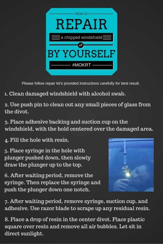 how to repair a chipped windshield